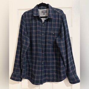 Wallin & Bros Navy Plaid Men's Casual Button Down Shirt